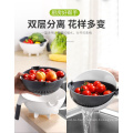 Landa Creative Tabletop Fruit Fruit Basket Plasting Plashing Mowl Double Drain Corpet с ручкой с прямой фабрики